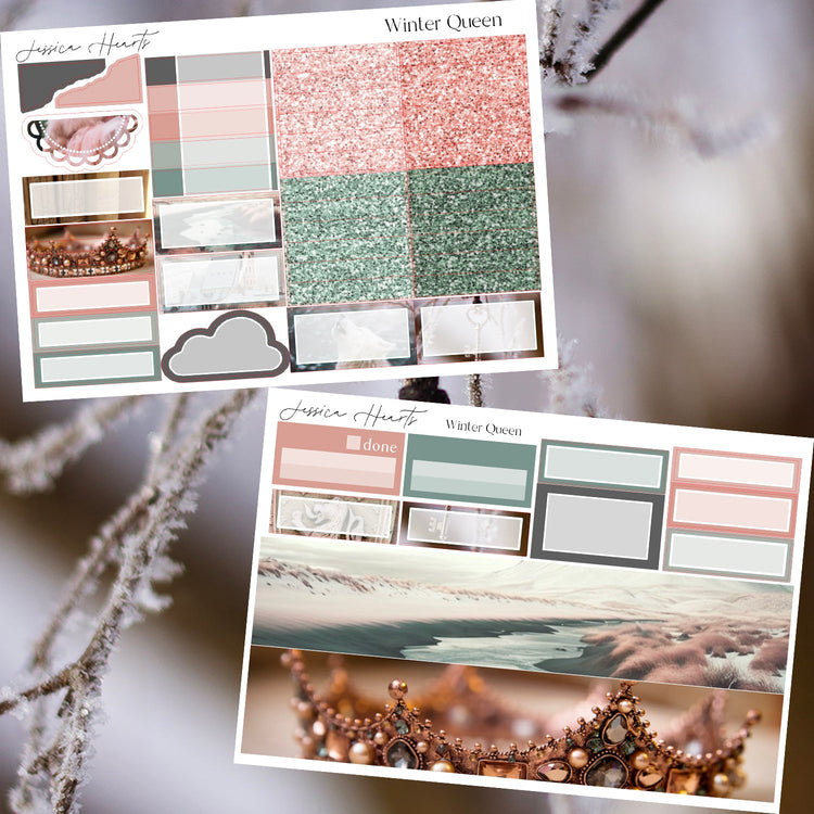 Winter Queen 2025 Weekly Sticker Kit - Jessica Hearts
