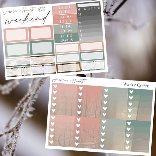 Winter Queen 2025 Weekly Sticker Kit - Jessica Hearts
