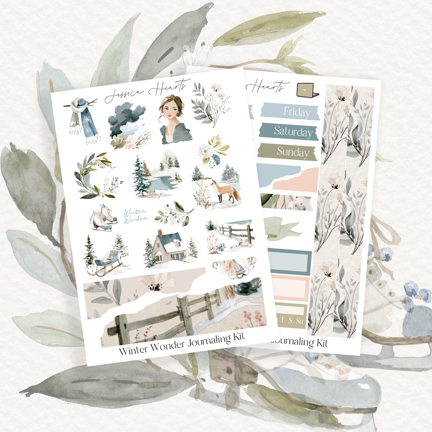 Winter Wonder Journaling Kit - Jessica Hearts