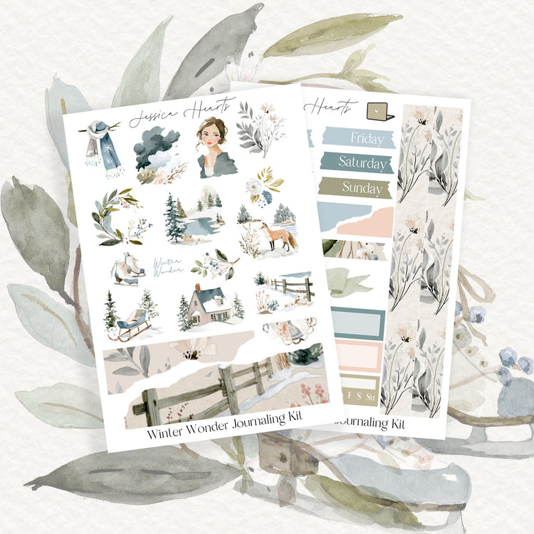 Winter Wonder Journaling Kit - Jessica Hearts