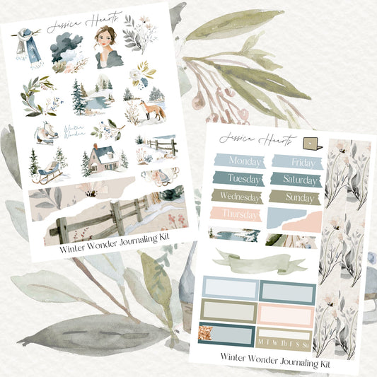Winter Wonder Journaling Kit - Jessica Hearts