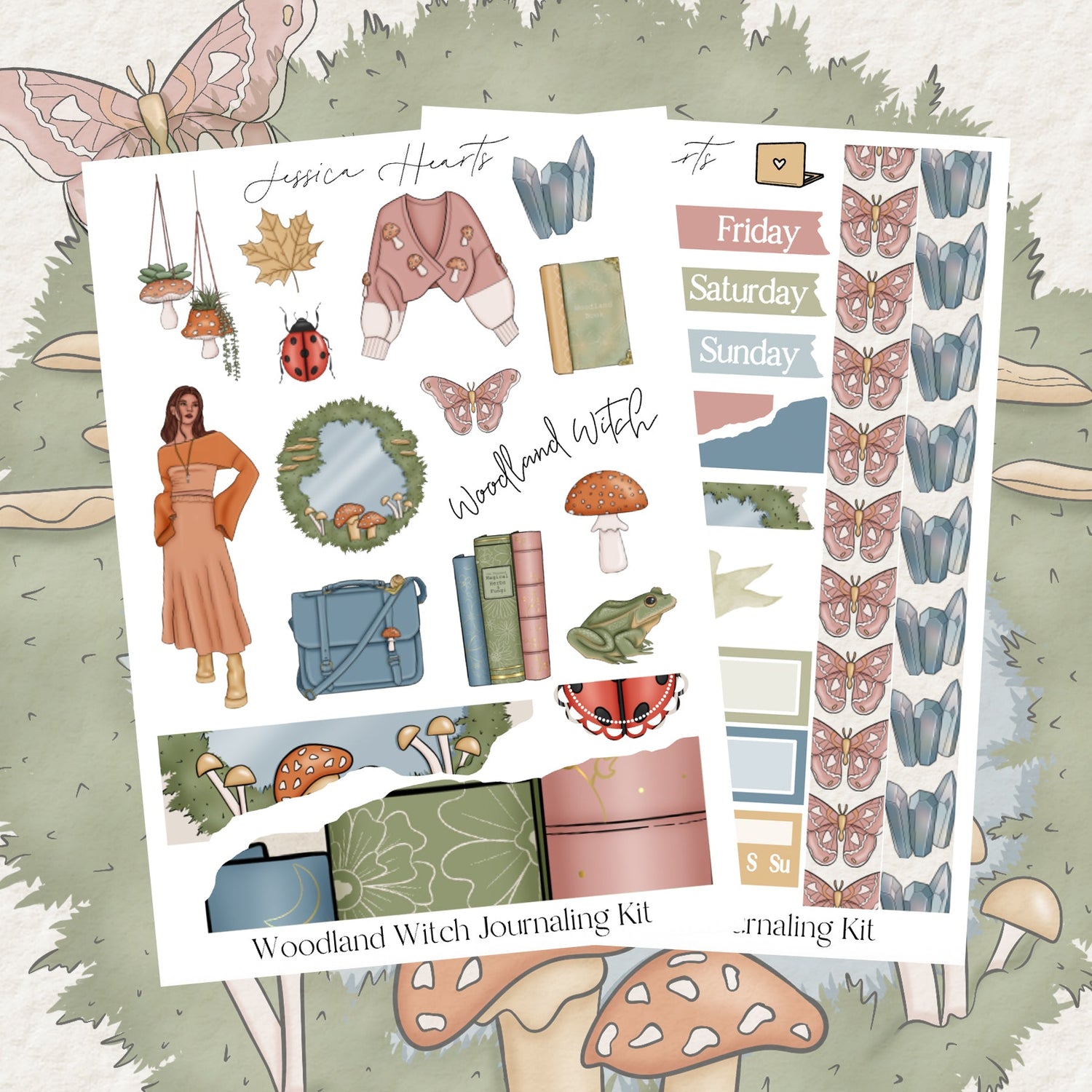Woodland Witch Journaling Kit - Jessica Hearts