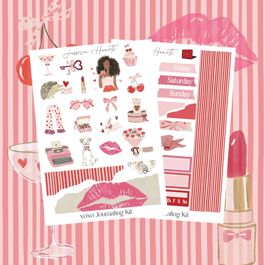 xoxo Journaling Kit - Jessica Hearts