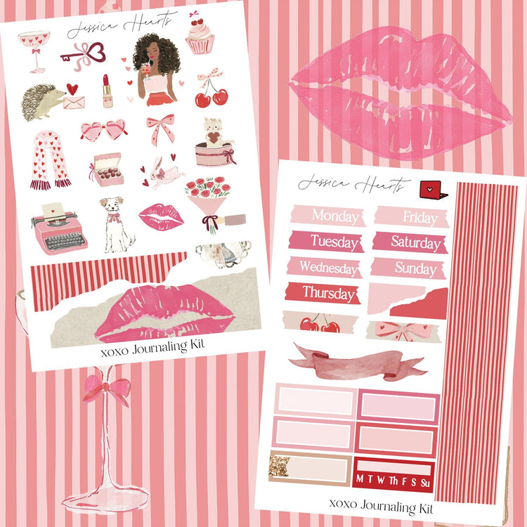 xoxo Journaling Kit - Jessica Hearts
