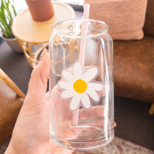 Picking Daisies Clear Vinyl Sticker