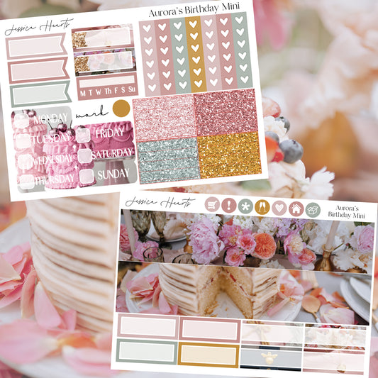 Aurora's Birthday MINI Sticker Kit