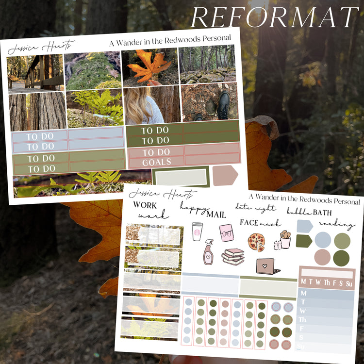 A Wander in the Redwoods (reformatted) Personal Sticker Kit