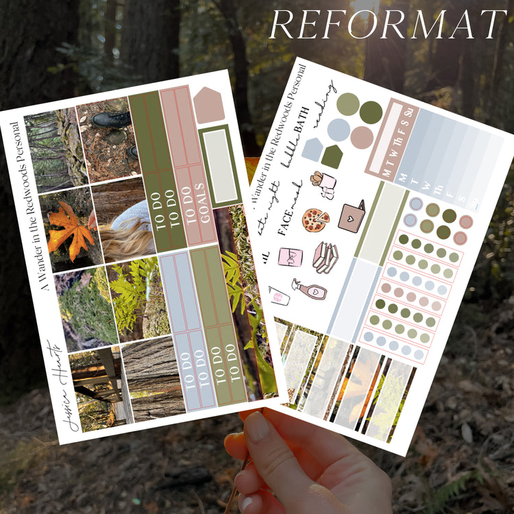 A Wander in the Redwoods (reformatted) Personal Sticker Kit