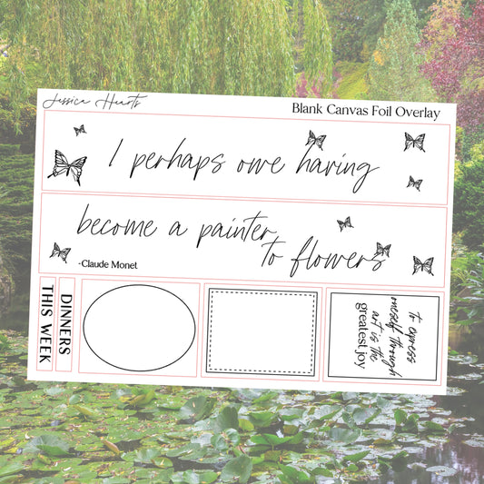 Blank Canvas Foil Overlay Sticker Sheet (Transparent)