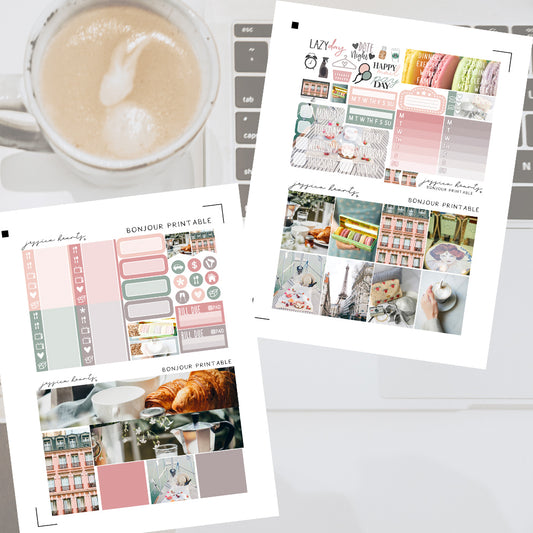 Bonjour Printable Sticker Kit (Download)