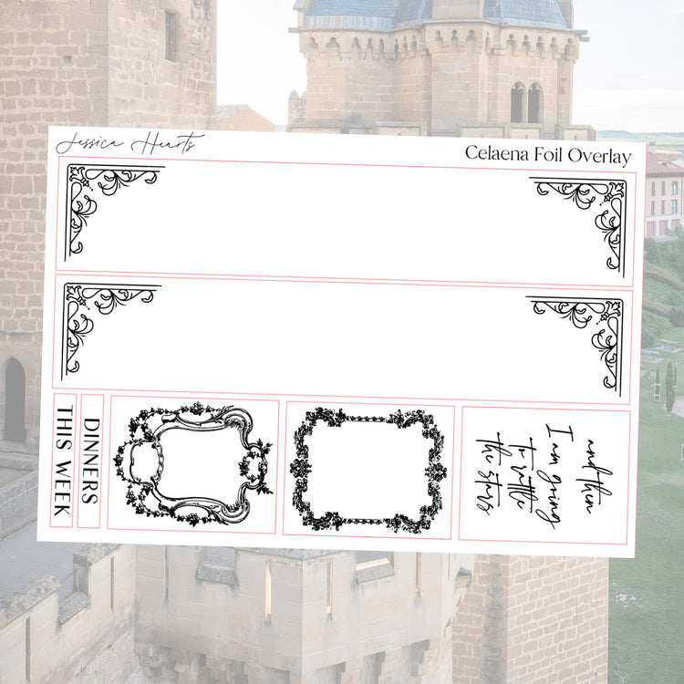 Celaena Foil Overlay Sticker Sheet (Transparent)