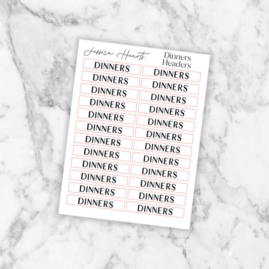 Dinner Headers Foil Overlays