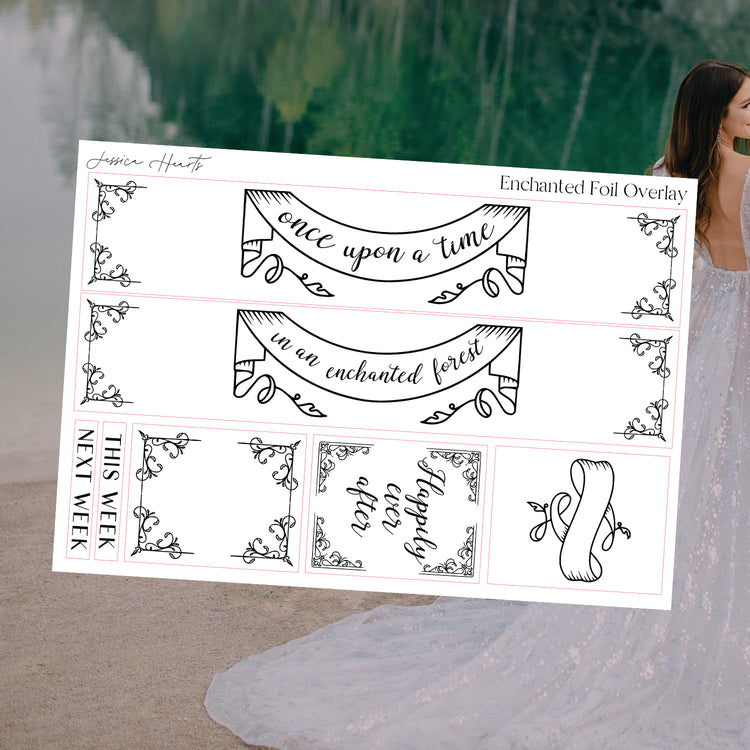 Enchanted Foil Overlay Sticker Sheet (Transparent)