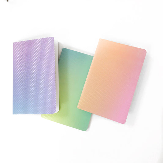 Ombre Iridescent Notebooks (Set of 3)