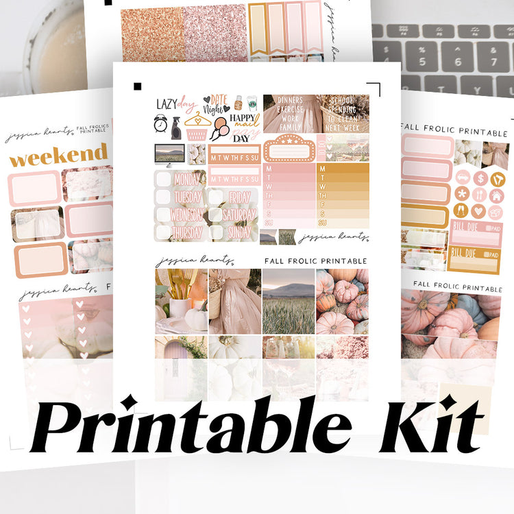 Fall Frolic Printable Sticker Kit (Download)