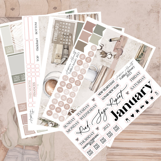 Fulfilled BLANK January 2023 Monthly Kit + Foil Overlay