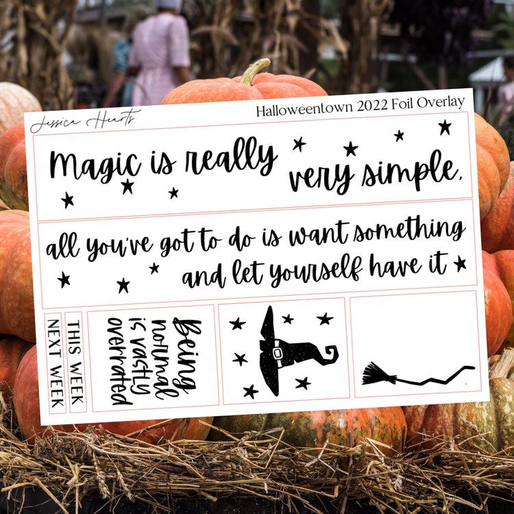 Halloweentown 2022 Foil Overlay Sticker Sheet (Transparent)
