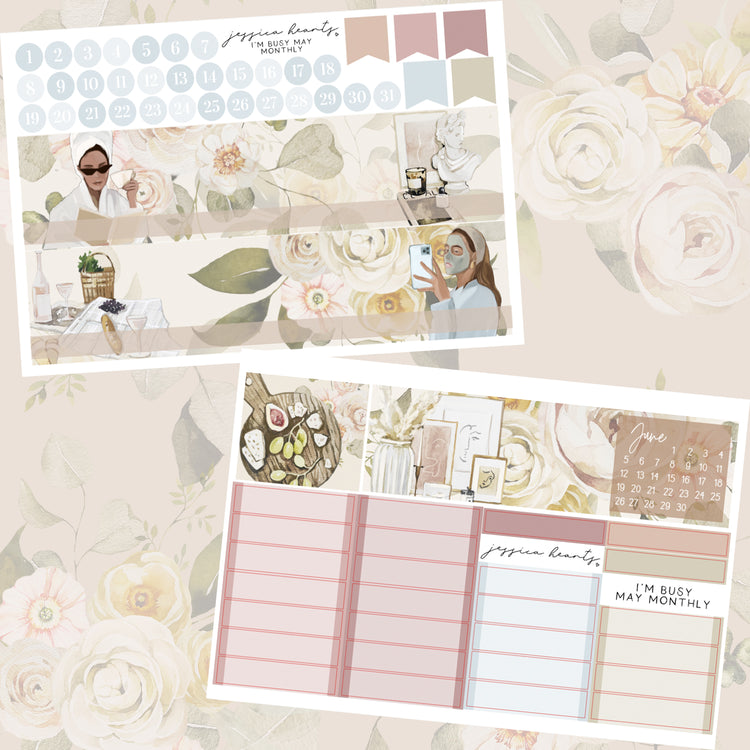 I'm Busy BLANK May 2022 Monthly Kit + Foil Overlay