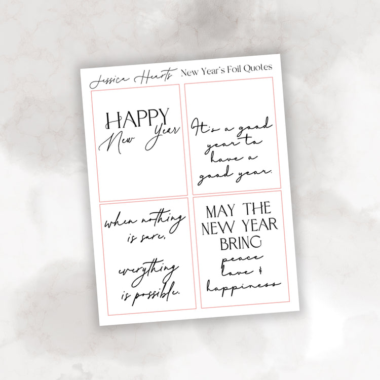 New Year's Eve Foil Quotes