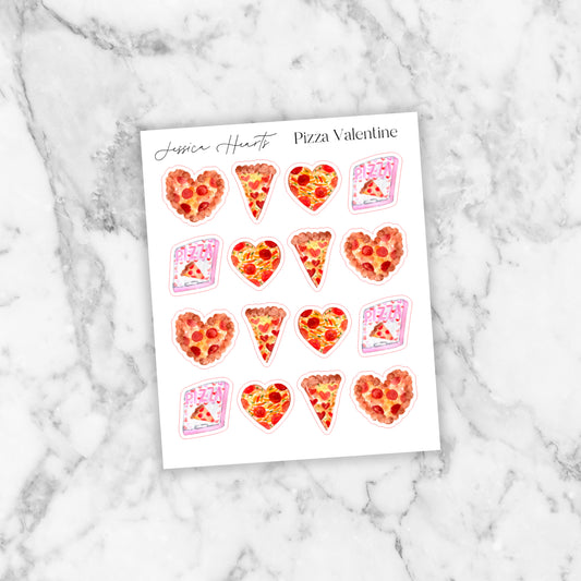 Pizza Valentine's Deco Sheet