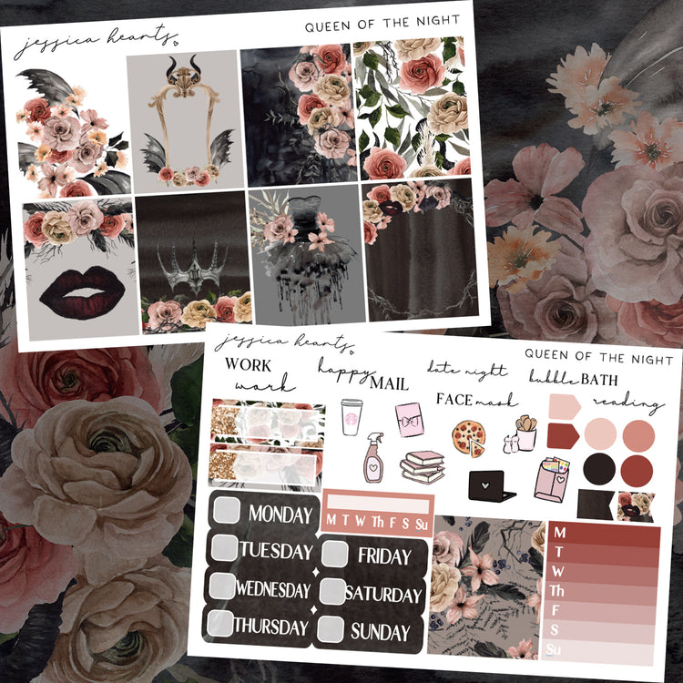 Queen of the Night Weekly Sticker Kit