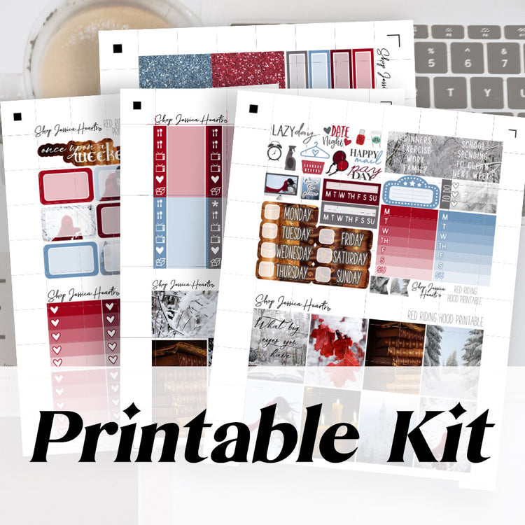 Red Riding Hood Printable Sticker Kit (Download)