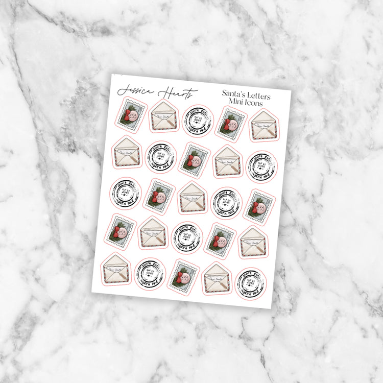 Santa's Letter Stamps Mini Icons