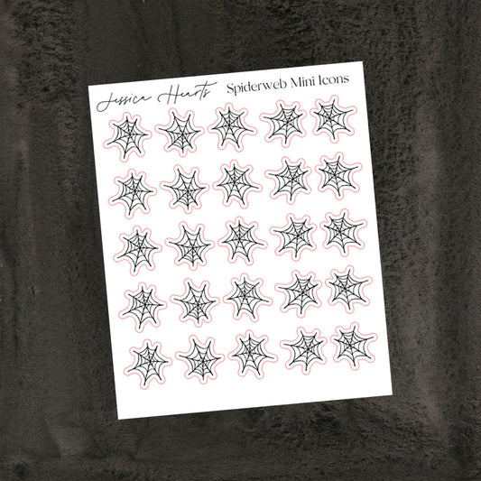 Spiderweb Mini Icon Sticker Sheet