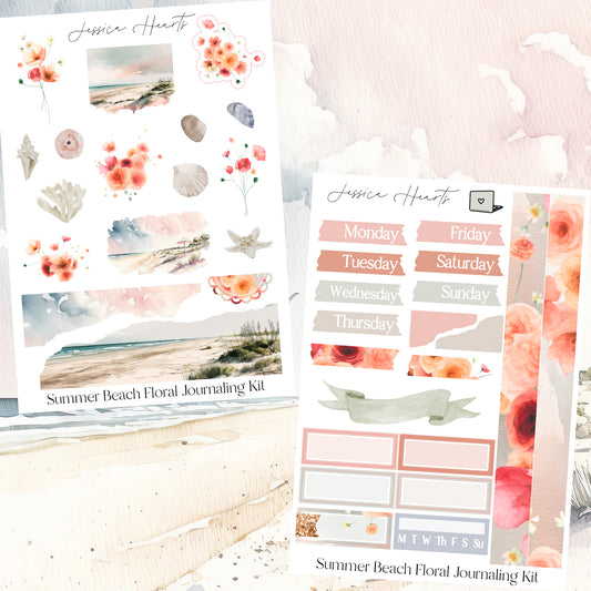 Summer Beach Floral Journaling Kit
