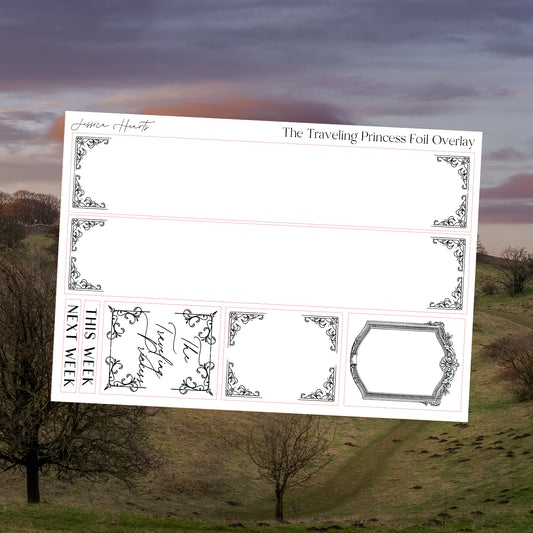 The Traveling Princess Foil Overlay Sticker Sheet (Transparent)