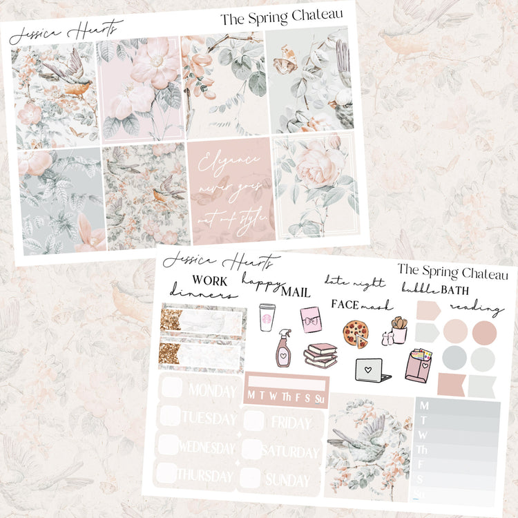 The Spring Chateau Weekly Sticker Kit