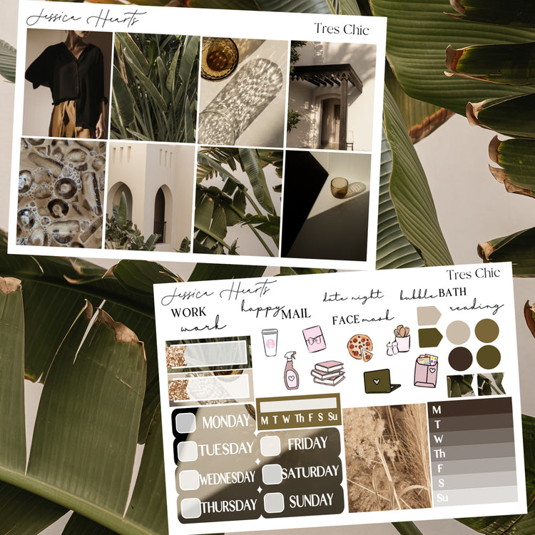 Tres Chic Weekly Sticker Kit