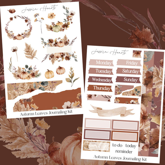 Autumn Leaves Journaling Kit - Jessica Hearts