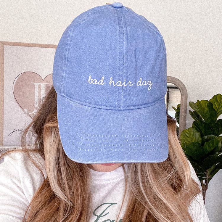 Bad Hair Day Embroidered Baseball Cap
