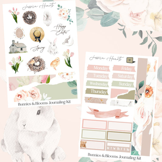 Bunnies & Blooms Journaling Kit - Jessica Hearts