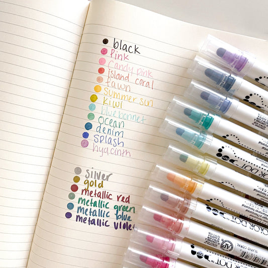 Clean Color DOT Markers (Individual) - Jessica Hearts