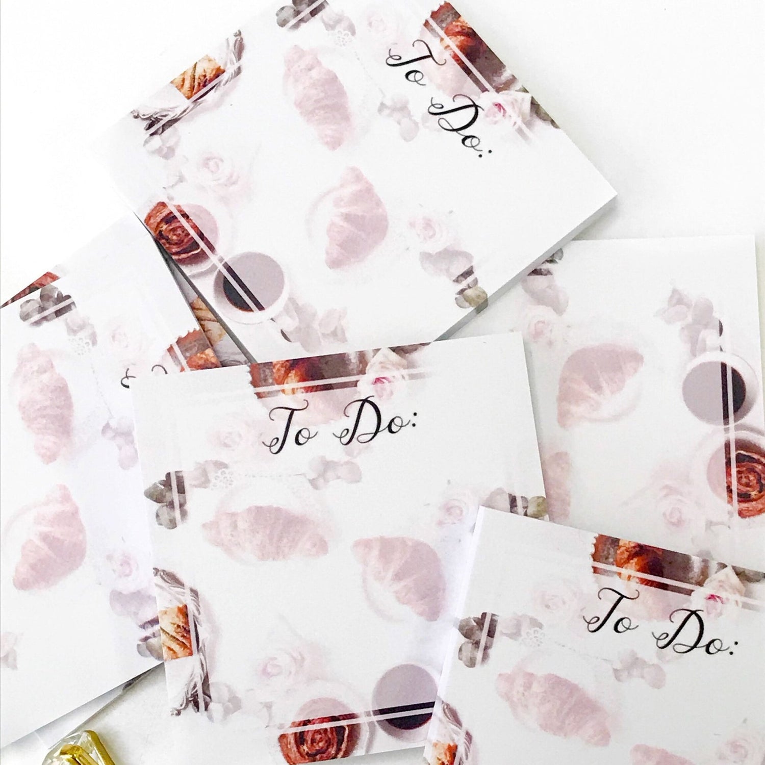 Coffee & Croissants Sticky Notes - Jessica Hearts