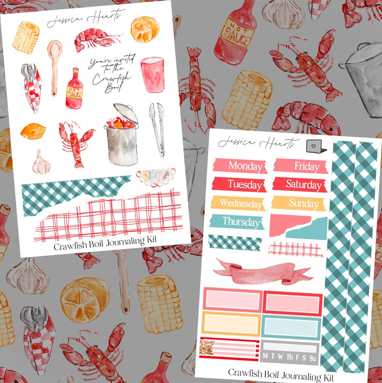 Crawfish Boil Journaling Kit - Jessica Hearts