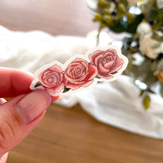 Evermore Rose Garland Vinyl Sticker - Jessica Hearts