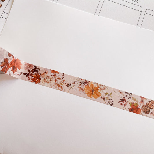 Fall Florals Washi Tape - Jessica Hearts