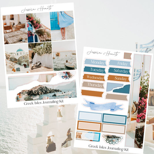 Greek Isles Journaling Kit - Jessica Hearts