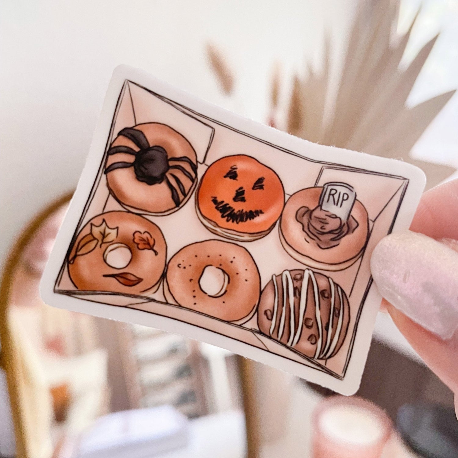 Halloween Doughnut Box Vinyl Sticker - Jessica Hearts