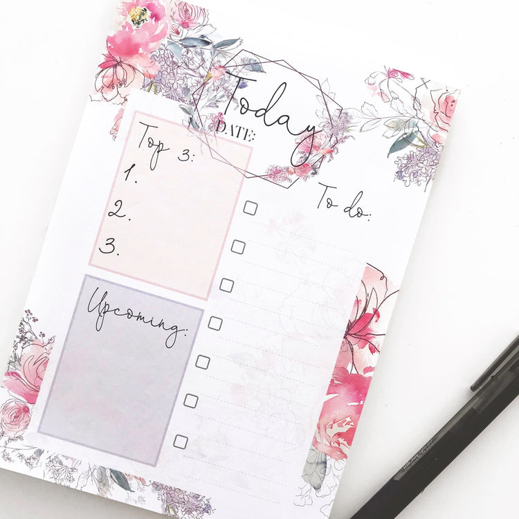 Twilight Floral To Do Notepad