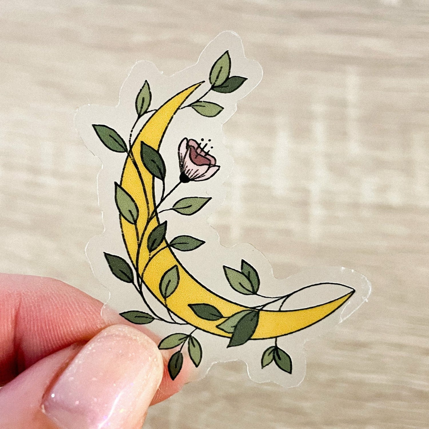 Moon Goddess Clear Vinyl Sticker - Jessica Hearts