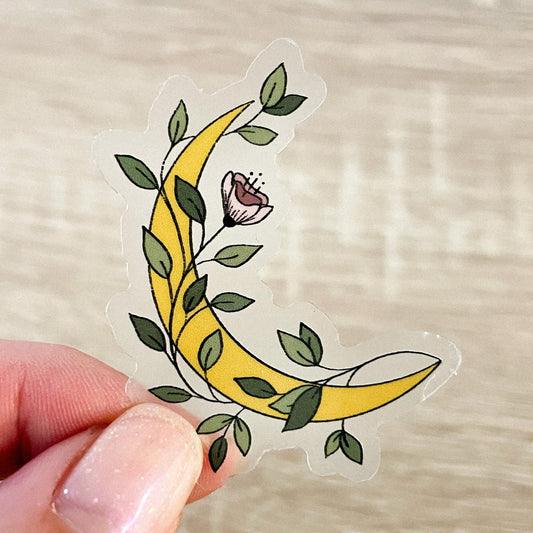 Moon Goddess Clear Vinyl Sticker - Jessica Hearts