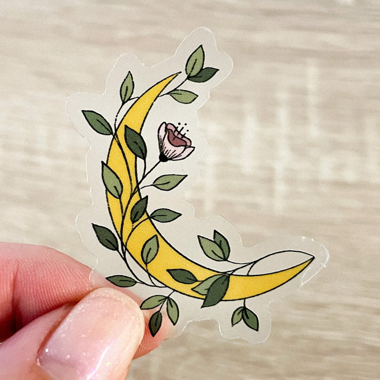 Moon Goddess Clear Vinyl Sticker - Jessica Hearts