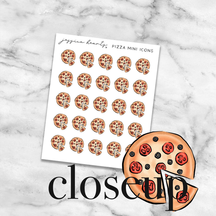 Pizza Mini Icons - Jessica Hearts