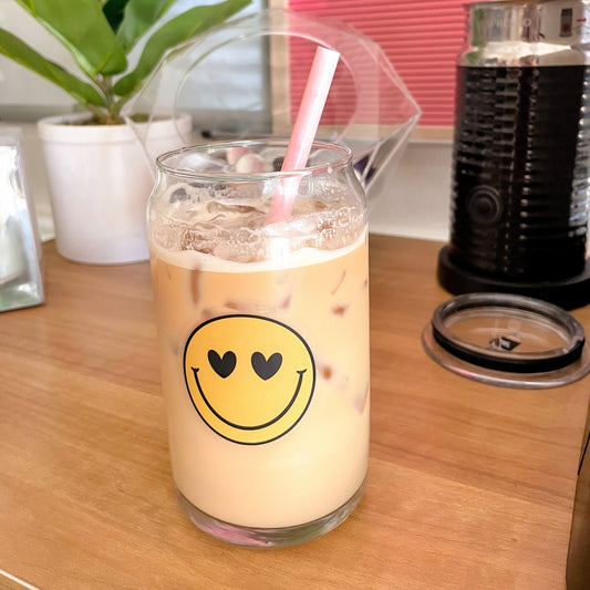 Retro Smiley Face Clear Vinyl Sticker - Jessica Hearts