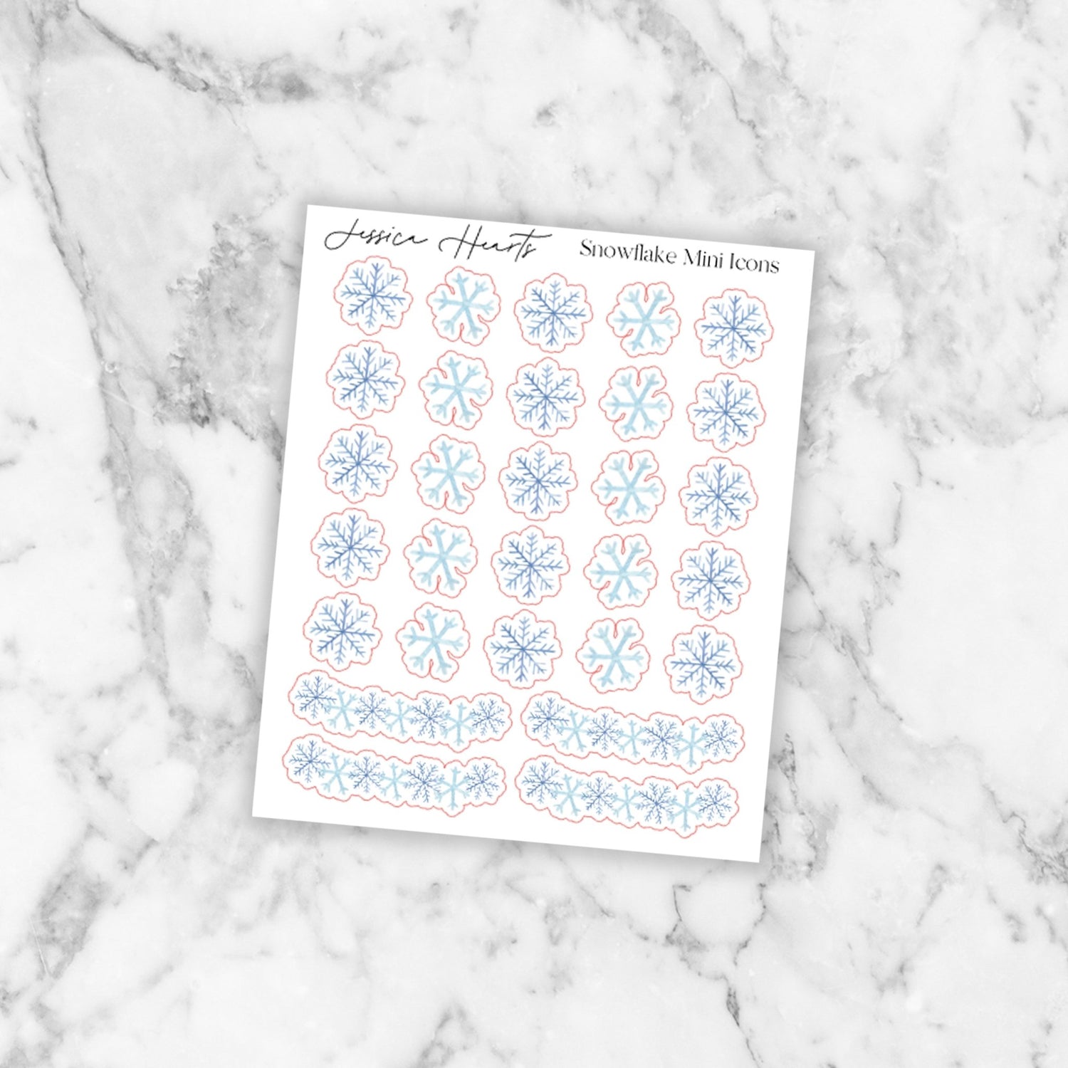 Snowflake Mini Icons - Jessica Hearts