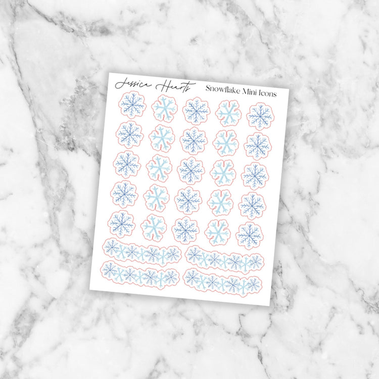 Snowflake Mini Icons - Jessica Hearts